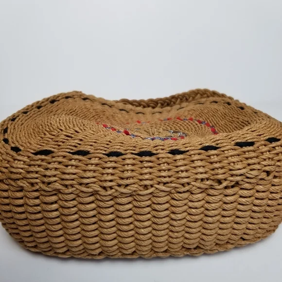 BOHEMIAN RAFFIA HANDMADE STYLE WOVEN HANDBAG - Picture 5 of 7